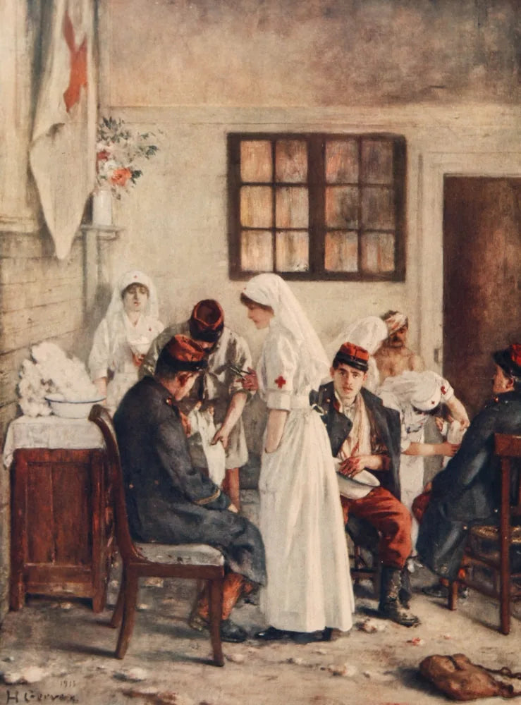 Henri Gervex - L'ambulance de la gare de Poitiers.jpg - Henri Gervex image 1 copie peinte à la main à l’huile