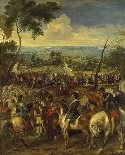 Henri IV à la bataille d'Arques - Peter Paul Rubens image 1 copie peinte à la main à l’huile