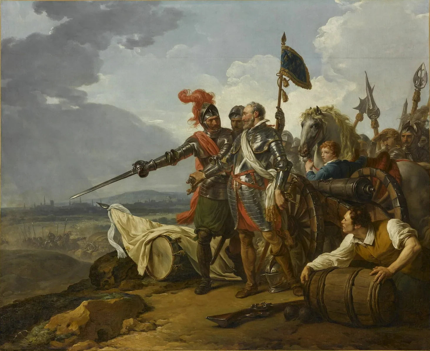 Henri IV faisant entrer des vivres à Paris - François-André Vincent image 1 reproduction de peinture à l’huile