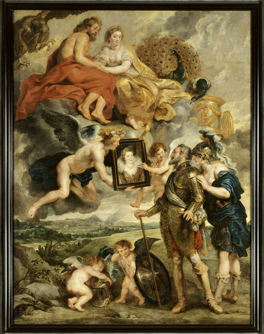 Henri IV reçoit le portrait de Marie de Médicis et se laisse désarmer par l'Amour - Peter Paul Rubens