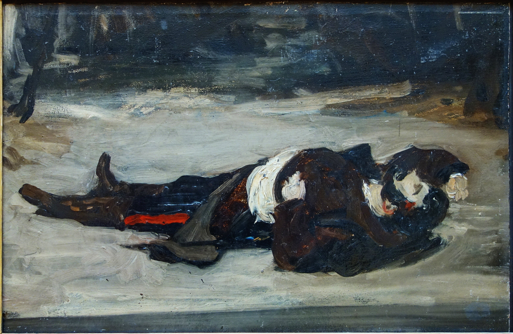 Henri Regnault mort sur le champ de bataille - Carolus-Duran image 1 tableau peint à l’huile sur toile