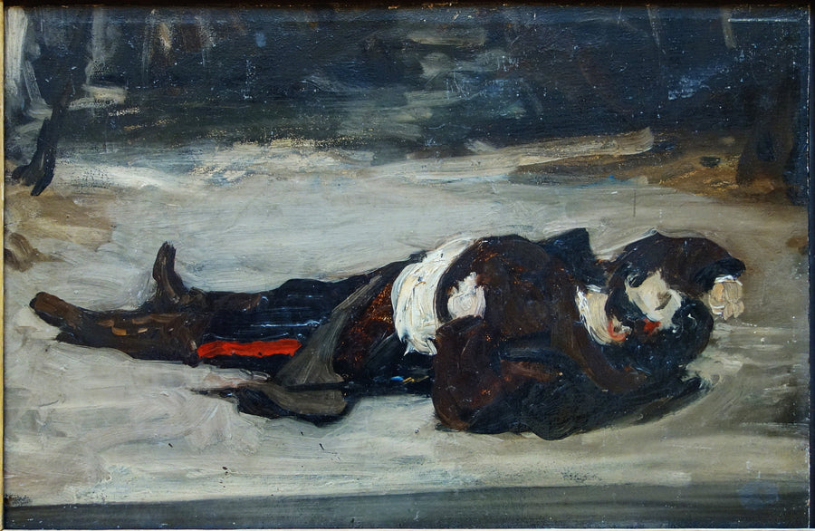 Henri Regnault mort sur le champ de bataille - Carolus-Duran image 1 tableau peint à l’huile sur toile