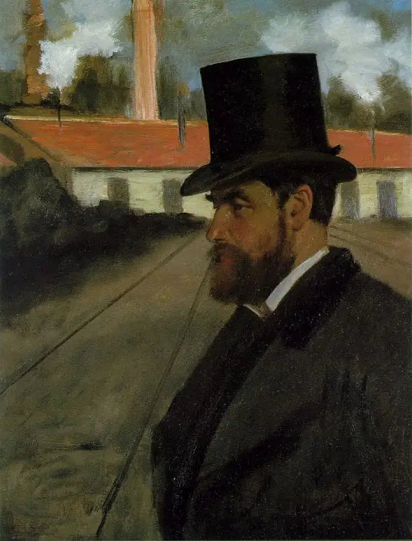 Henri Rouart devant son usine - Edgar Degas image 1 reproduction artisanale de tableau