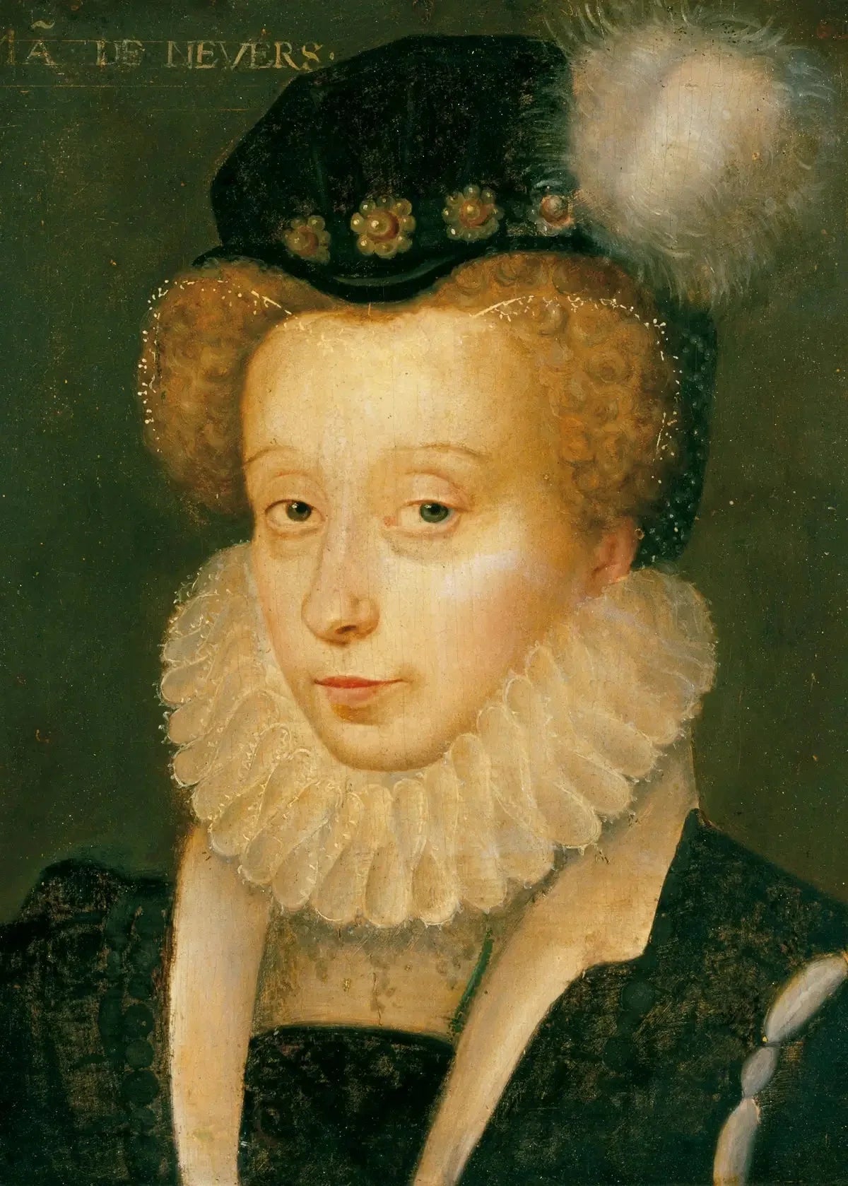 Henriette de Clèves (1542–1601), 4e duchesse de Nevers - François Clouet image 1 copie de tableau peinte à la main