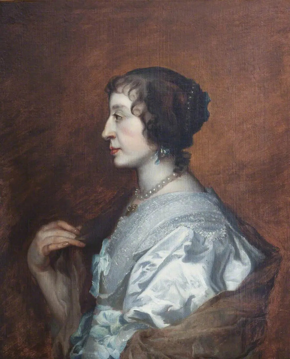 Henriette Marie (1609–1669) - Antoine van Dyck image 1 copie peinte à la main à l’huile
