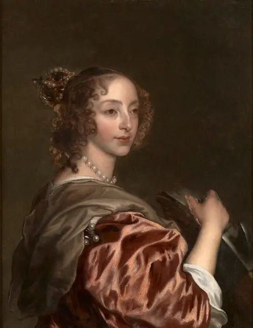 Henriette Marie de France - Antoine van Dyck image 1 copie peinte à la main à l’huile