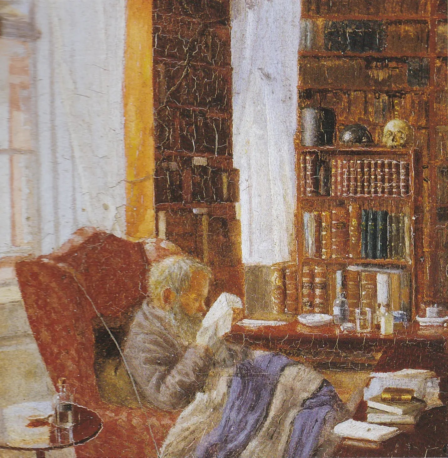 Henrik Nikolaj Krøyer dans son bureau. - Peder Severin Krøyer image 1 reproduction artisanale de tableau
