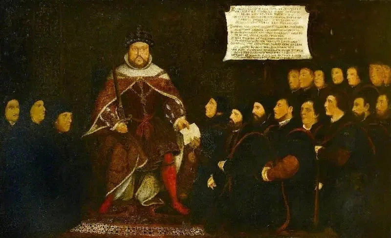 Henry VIII and the Barber Surgeons - Hans Holbein le Jeune image 1 copie peinte à la main à l’huile