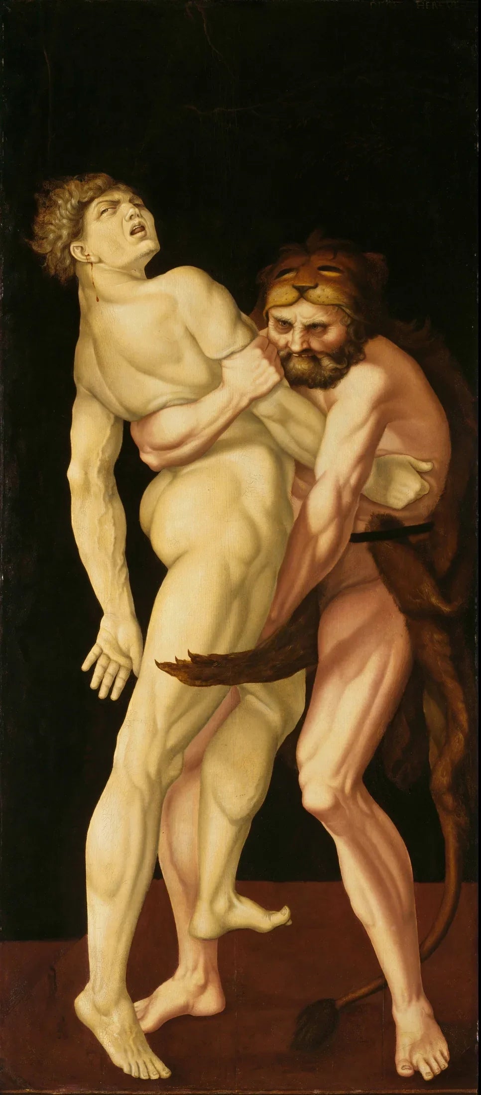 Héraclès et Antée - Hans Baldung Grien image 1 copie peinte à la main à l’huile