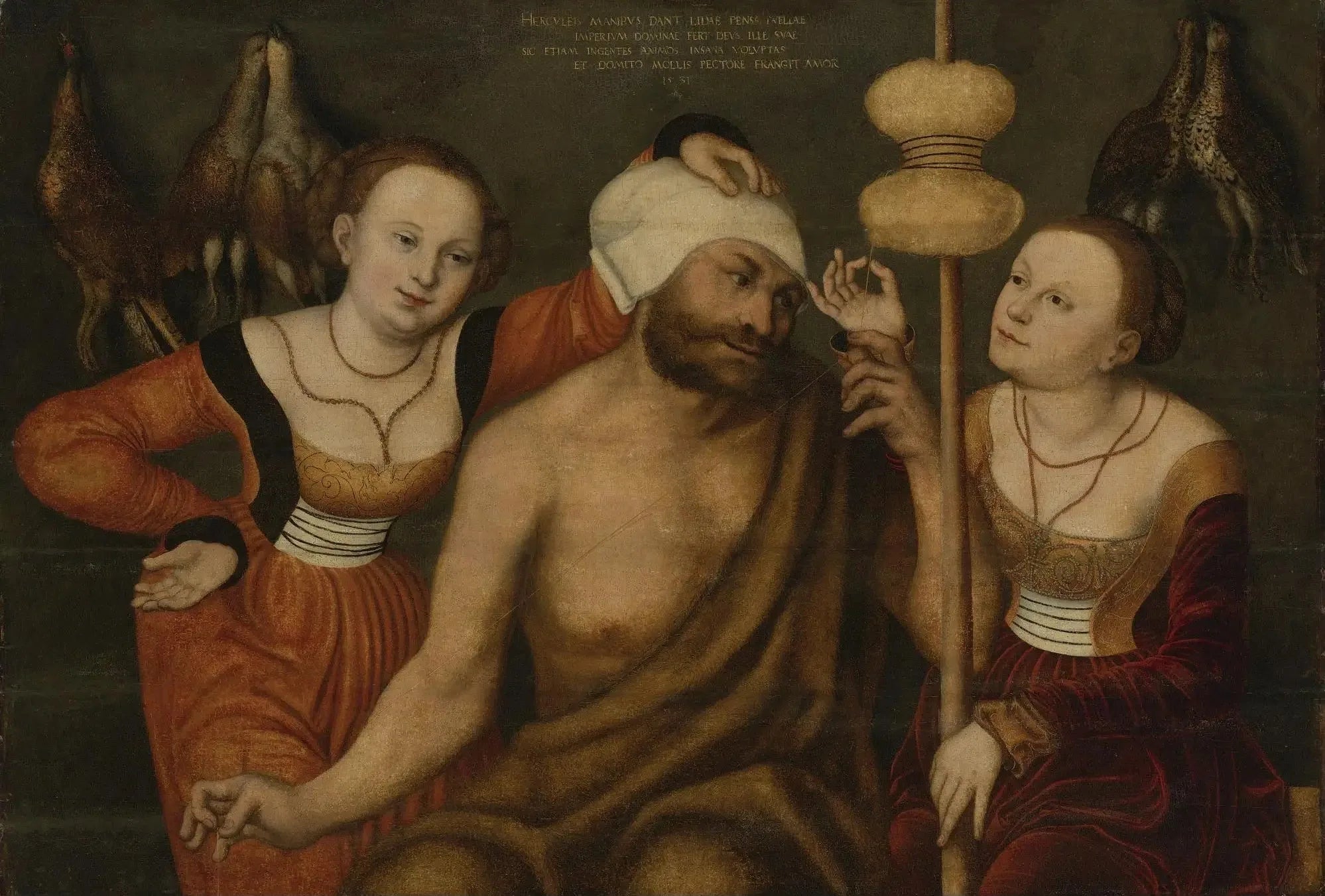 Héraclès et Omphale - Lucas Cranach the Elder image 1 copie de tableau peinte à la main