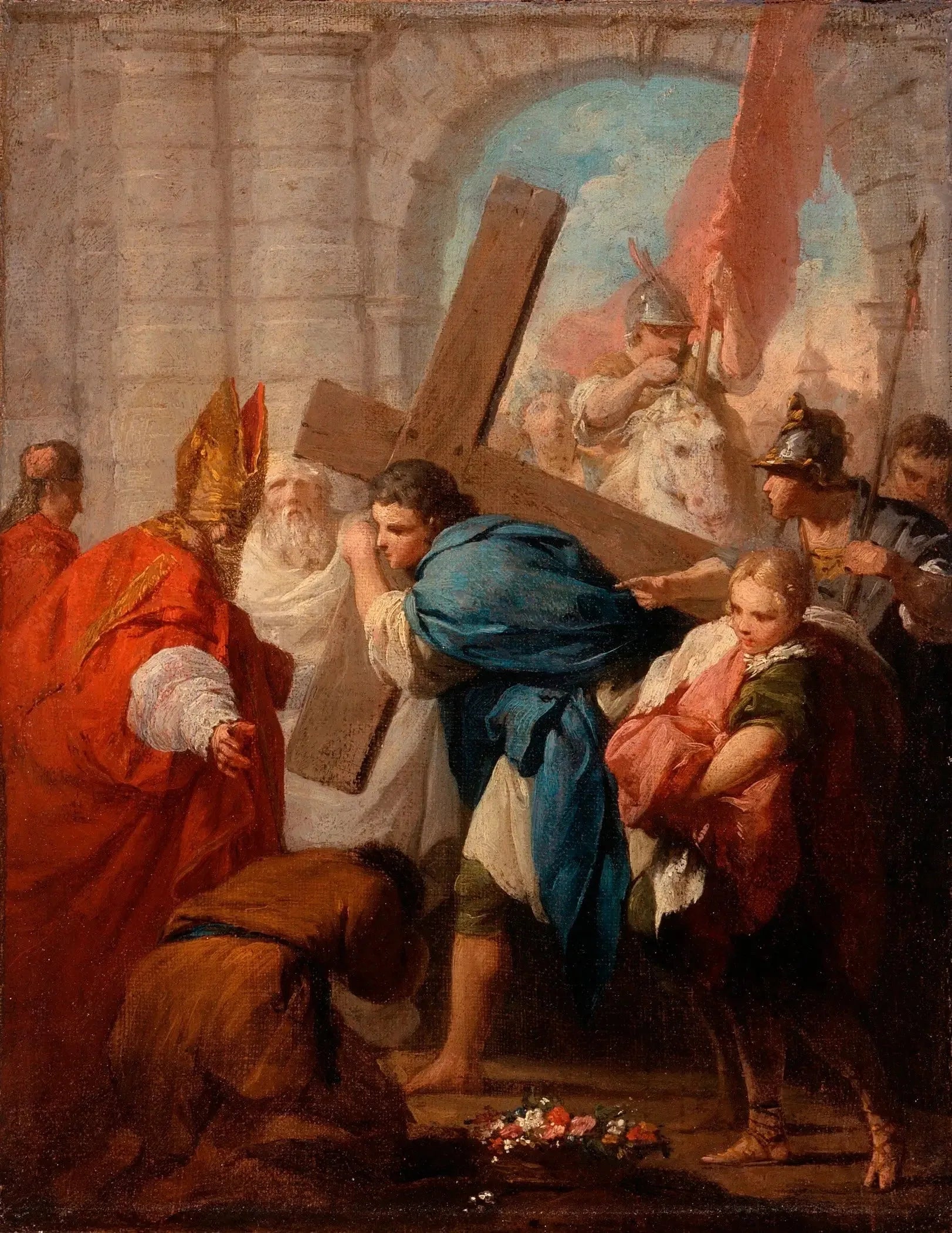 Héraclius portant la croix - Pierre Subleyras image 1 copie peinte à la main à l’huile