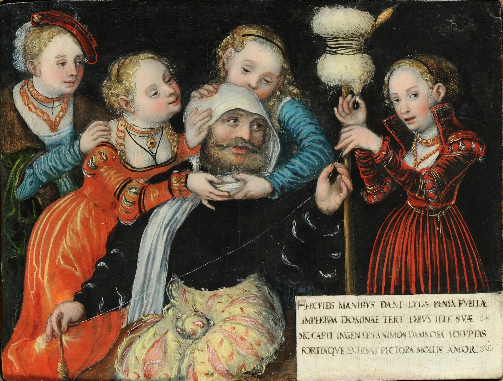 Hercule avec Omphale - Lucas Cranach the Elder image 1 reproduction artisanale de tableau