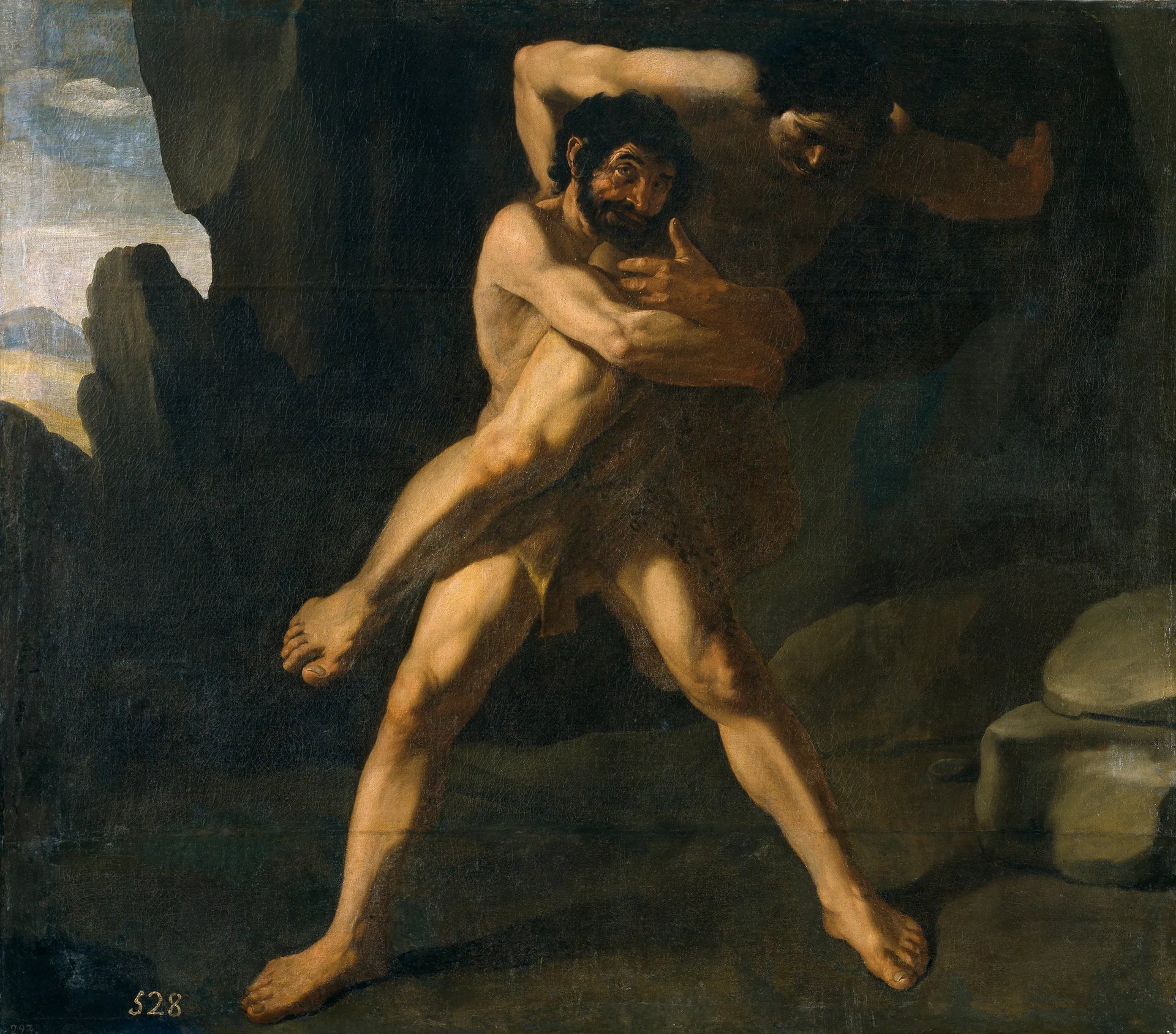 Hercule combattant avec Antée - Francisco de Zurbarán image 1 reproduction de peinture à l’huile