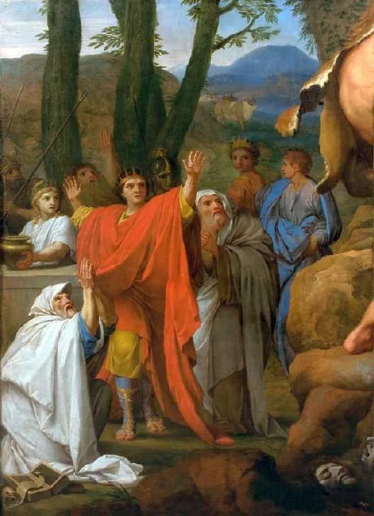 Hercule combattant Cacus - Eustache Le Sueur image 1 tableau peint à l’huile sur toile