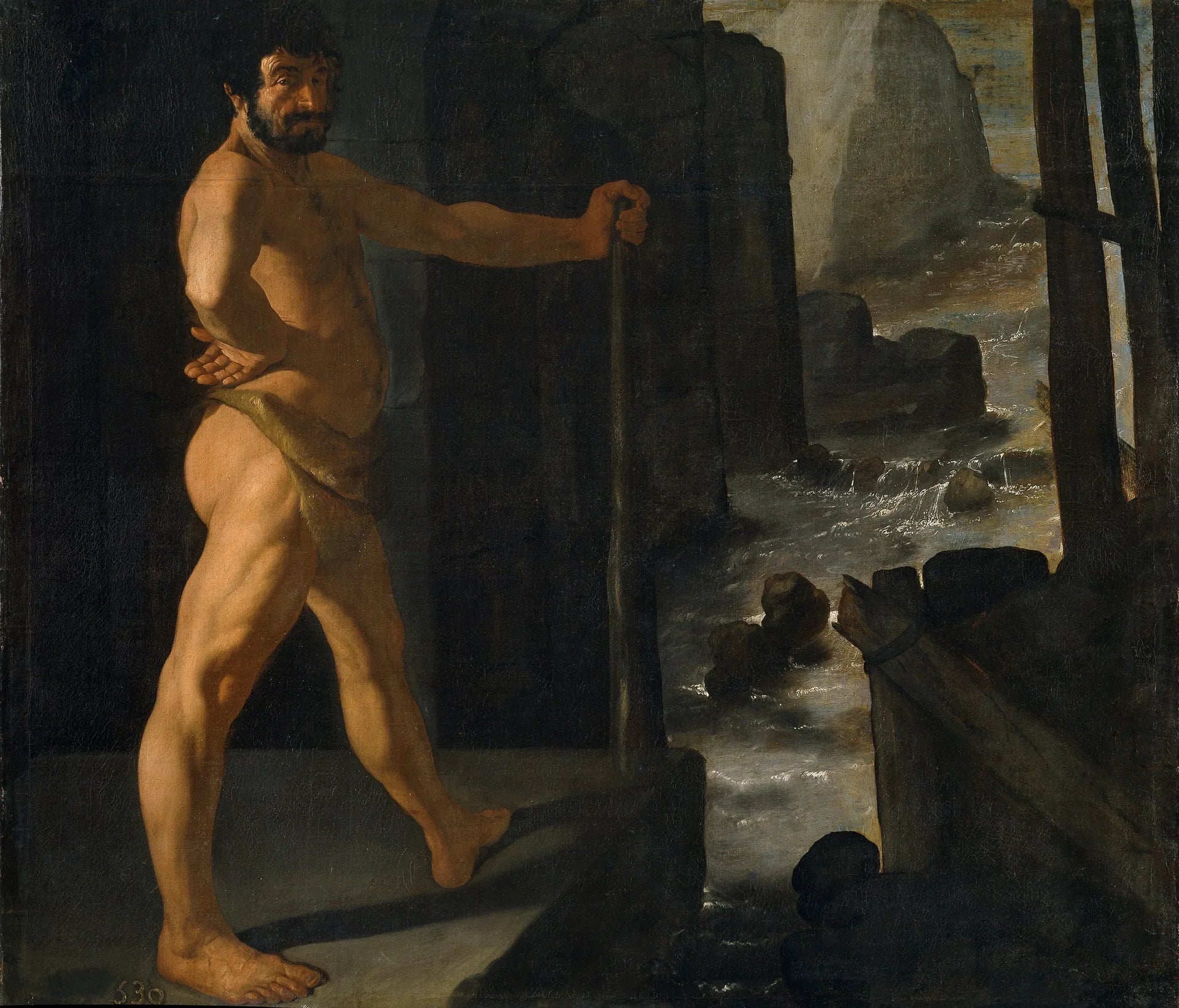 Hercule détournant le cours du fleuve Alphée - Francisco de Zurbarán image 1 copie peinte à la main à l’huile