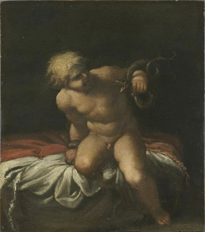 Hercule enfant étouffant les serpents - Carrache, Annibal (Carracci, Annibale)
