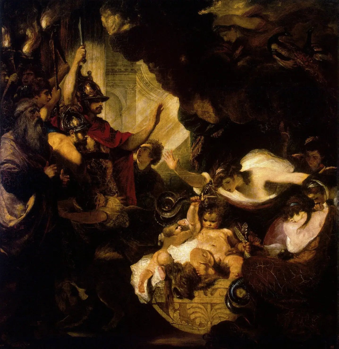 Hercule enfant étranglant les serpents - Joshua Reynolds image 1 copie de tableau peinte à la main