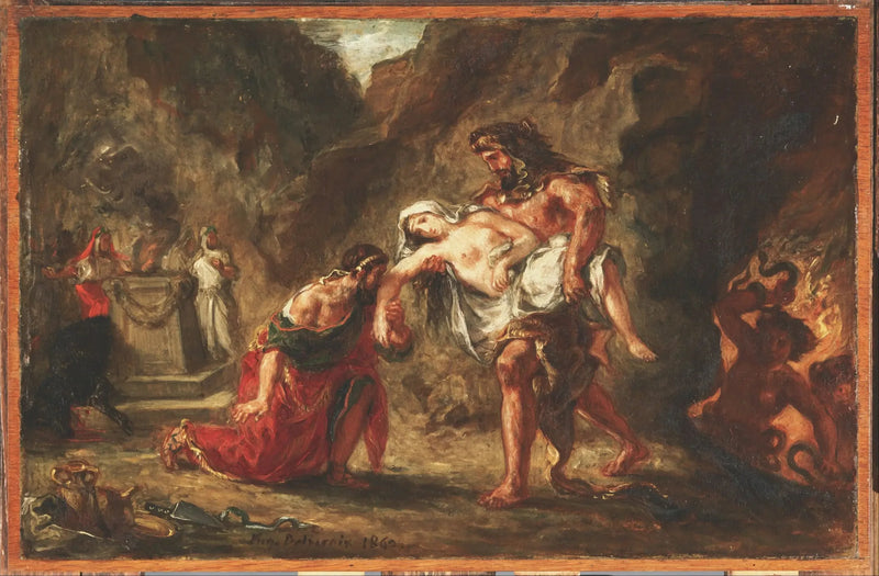 Hercule et Alceste - Eugène Delacroix