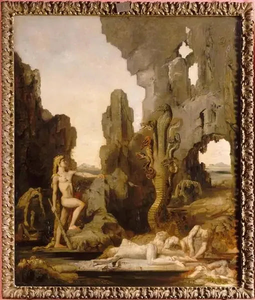 Hercule et l'Hydre de Lerne - Gustave Moreau image 1 tableau peint à l’huile sur toile
