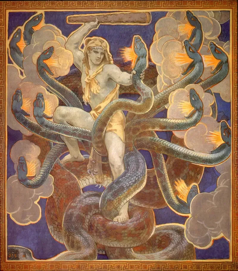 Hercule et l'Hydre - John Singer Sargent image 1 reproduction artisanale de tableau