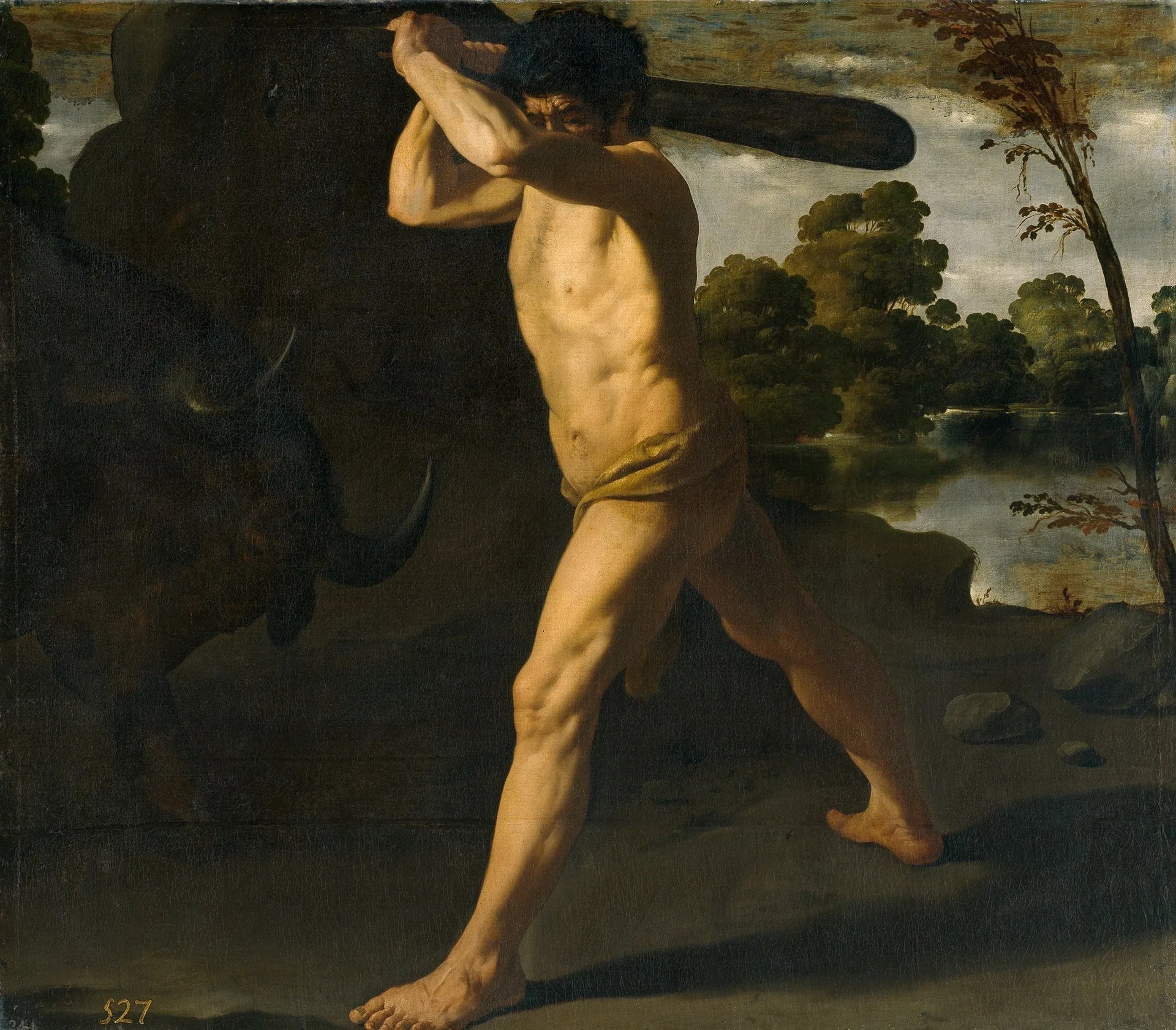 Hercule et le taureau crétois - Francisco de Zurbarán image 1 copie de tableau peinte à la main