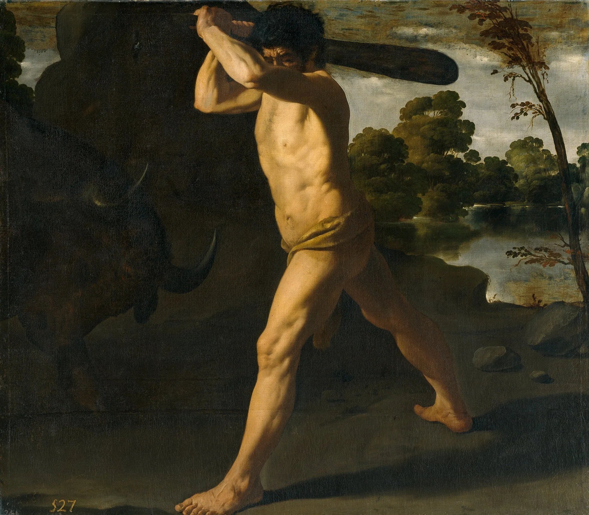 Hercule et le taureau crétois - Francisco de Zurbarán image 1 copie de tableau peinte à la main