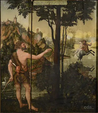 Hercule et Nessus - Lucas Cranach the Elder image 1 copie peinte à la main à l’huile