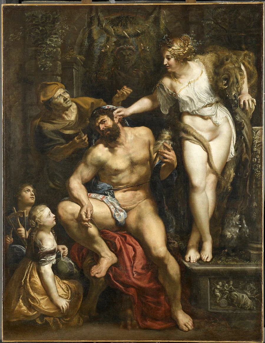 Hercule et Omphale : Hercule filant la laine auprès d'Omphale - Peter Paul Rubens