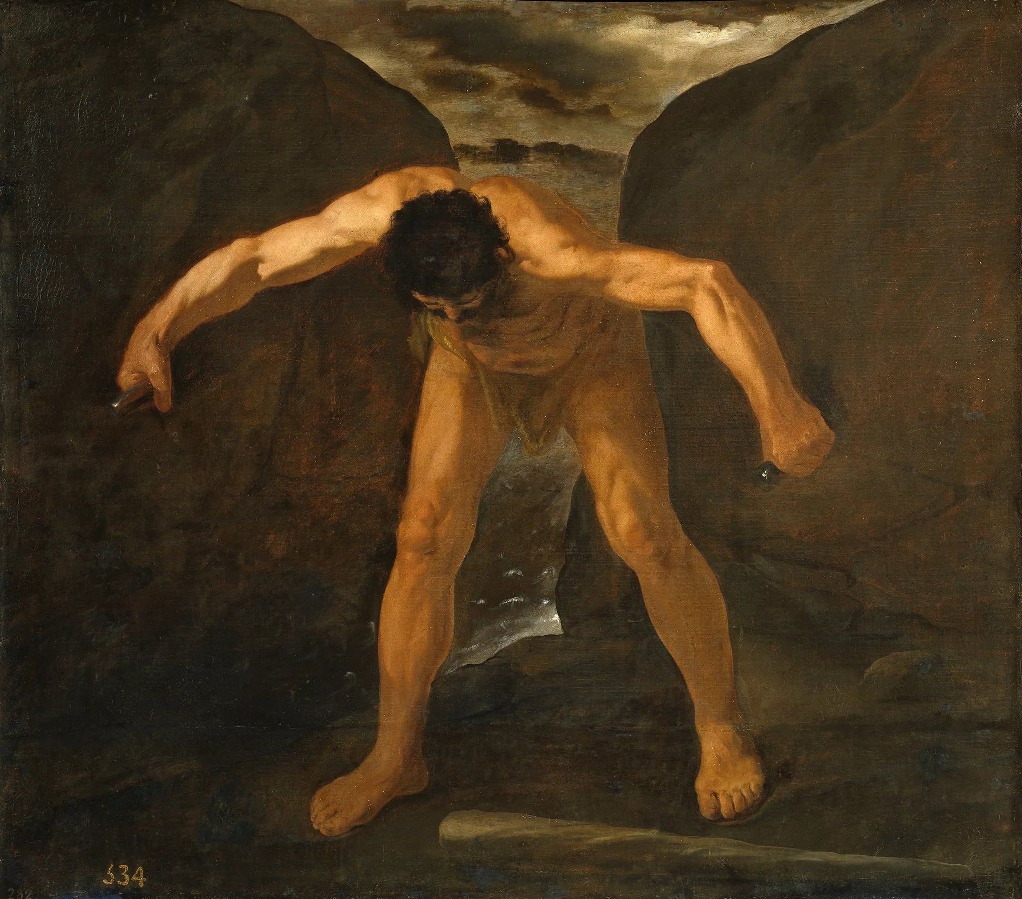 Hercule séparant les monts Calpe et Abyla - Francisco de Zurbarán image 1 reproduction de peinture à l’huile
