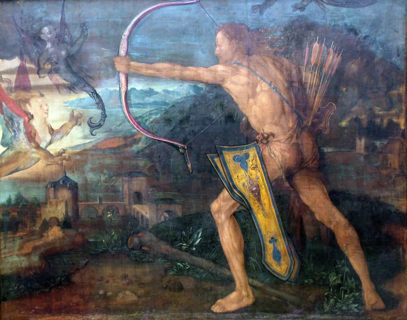 Hercule tuant les oiseaux du lac Stymphale - Albrecht Dürer