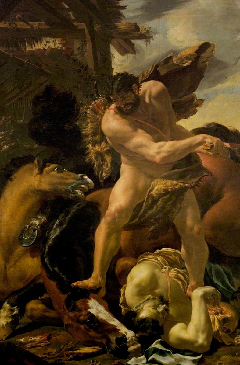 Hercule vainquant Diomède - Charles Le Brun image 1 reproduction de peinture à l’huile