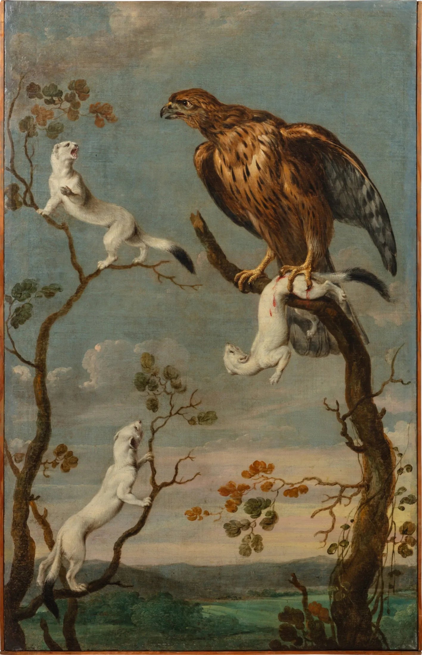 Hermines attaquées par un aigle - Frans Snyders image 1 copie de tableau peinte à la main