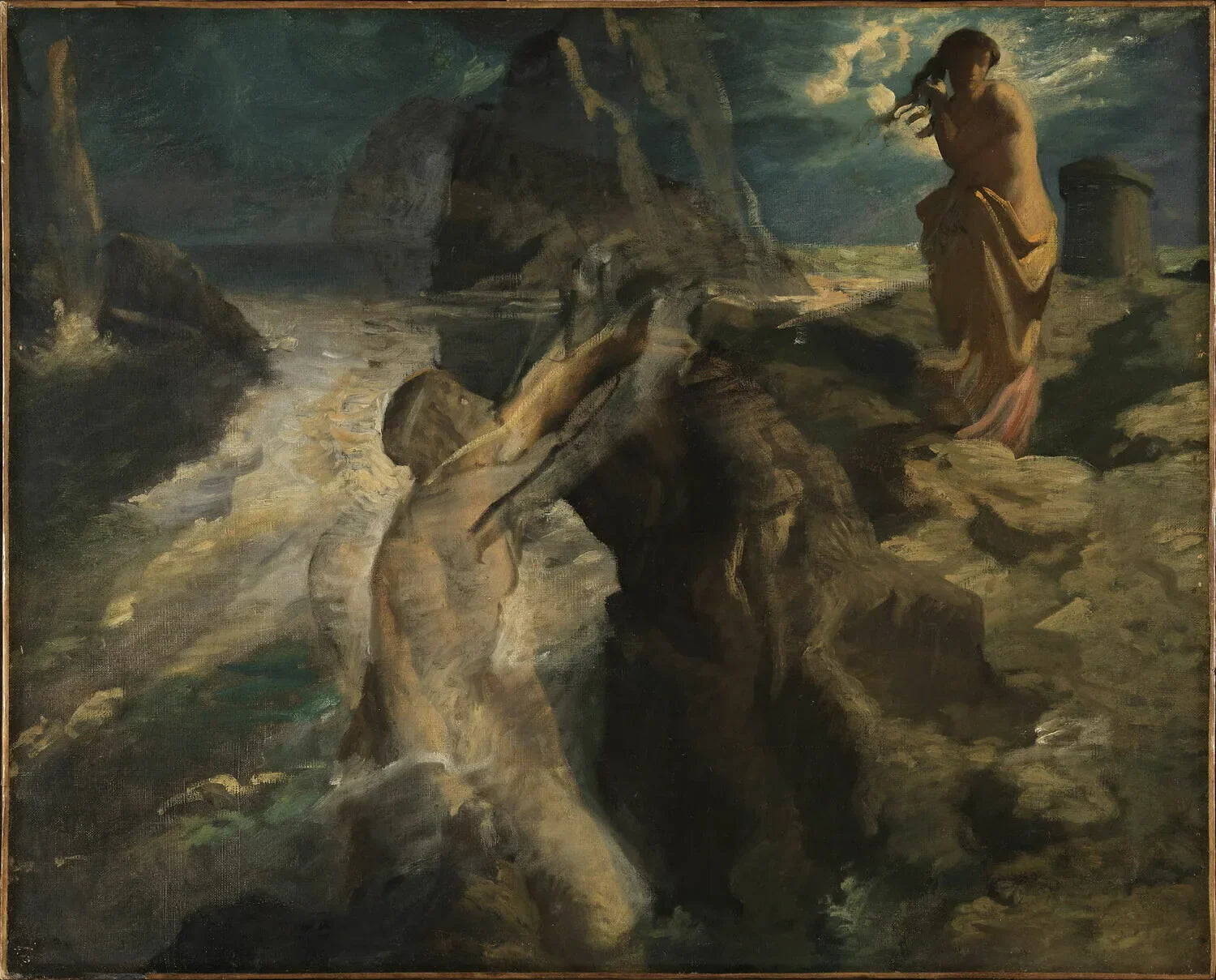 Héro et Léandre - Théodore Chassériau image 1 reproduction réalisée par Alpha Reproduction