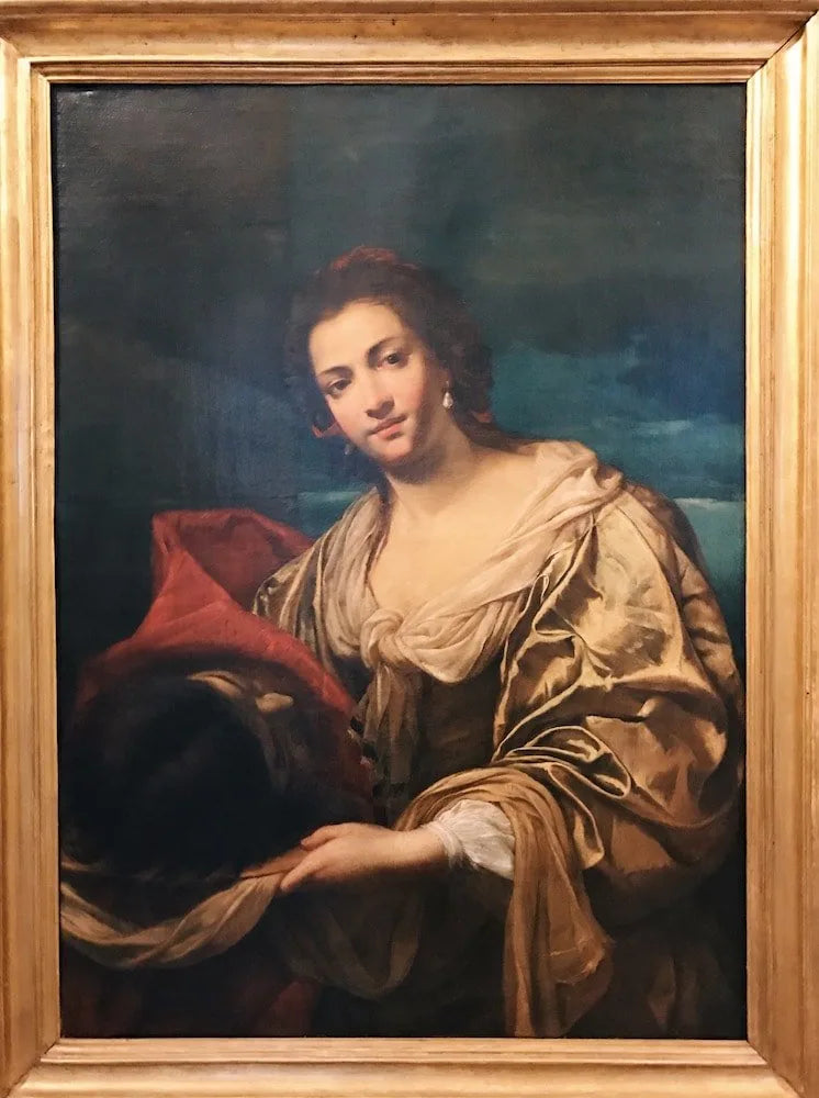 Hérodiade et la tête de Saint Jean-Baptiste - Simon Vouet image 1 copie peinte à la main à l’huile