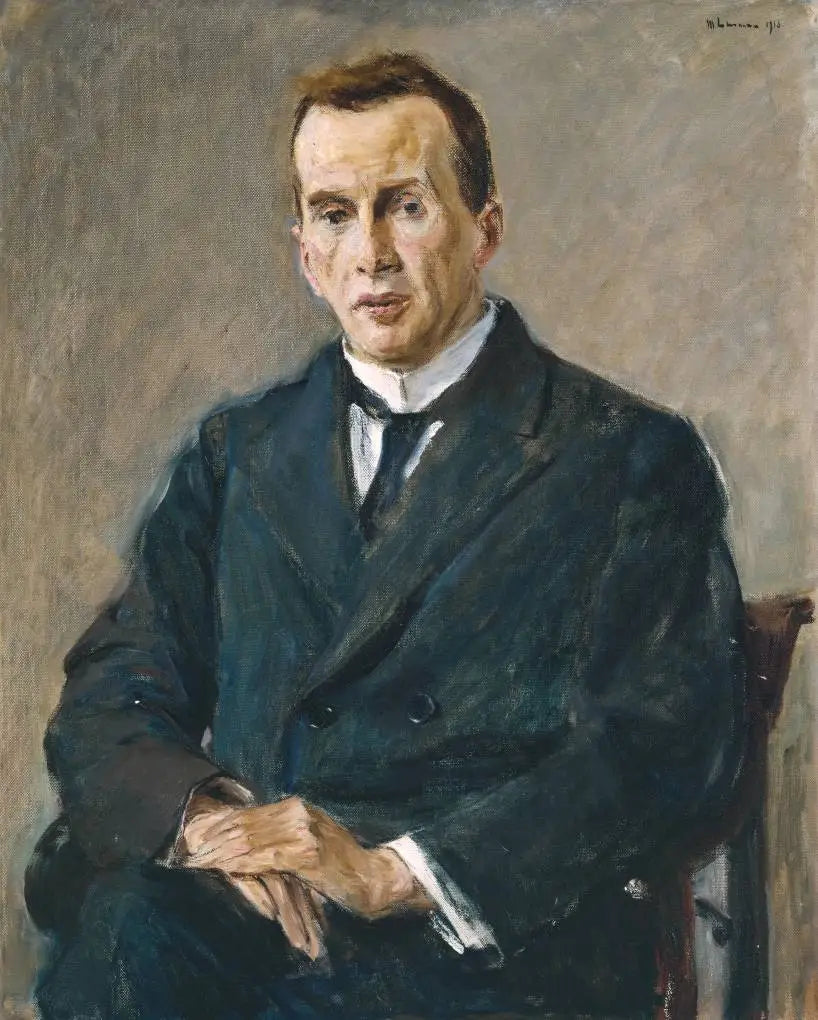 Herrenporträt Professeur Cassirer - Max Liebermann image 1 reproduction artisanale de tableau