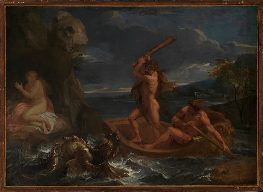 Hésione libérée par Hercule - Charles Le Brun image 1 reproduction artisanale de tableau
