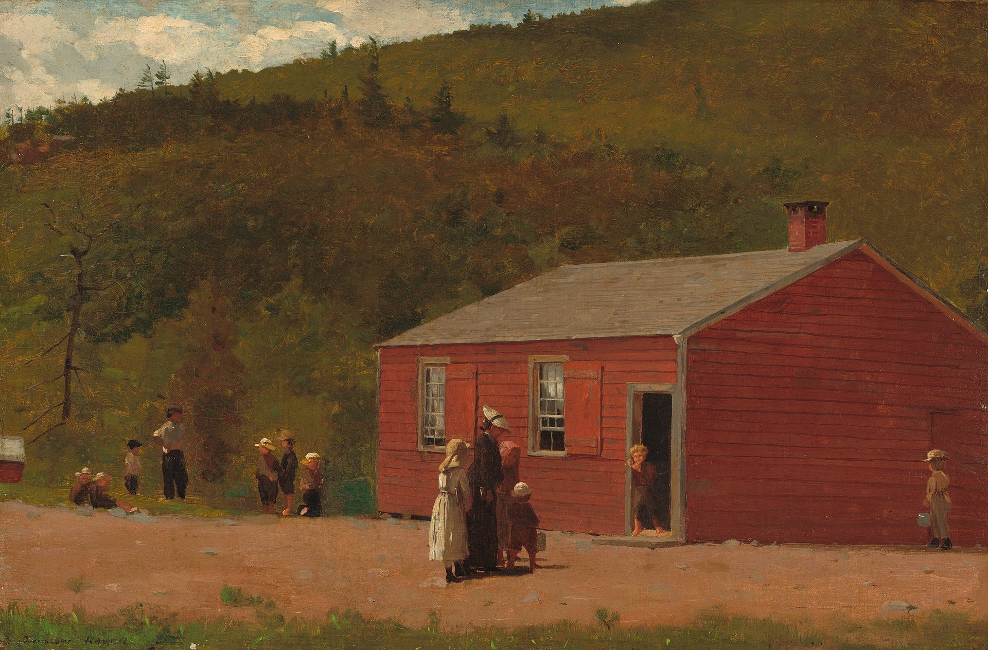 Heures scolaires - Winslow Homer image 1 reproduction artisanale de tableau