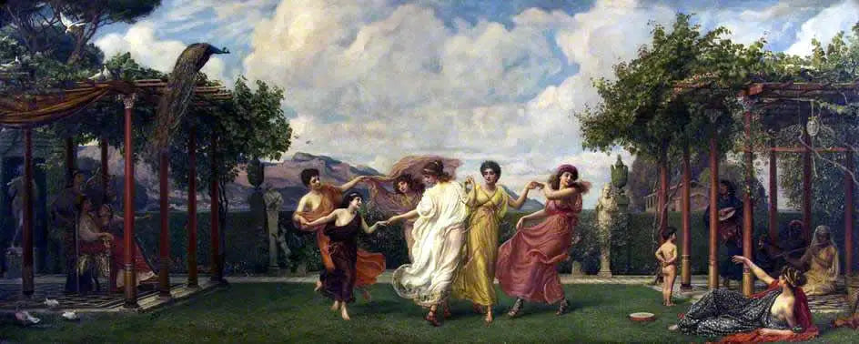 Heures Sérénas - Edward Poynter image 1 reproduction artisanale de tableau