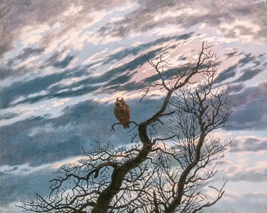 Hibou sur un arbre - Caspar David Friedrich
