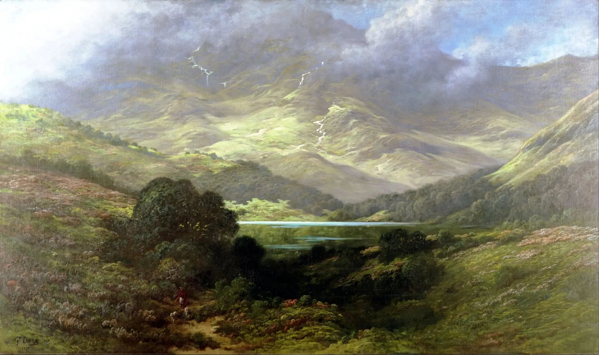 Highlands écossaises - Gustave Doré image 1 tableau peint à l’huile sur toile