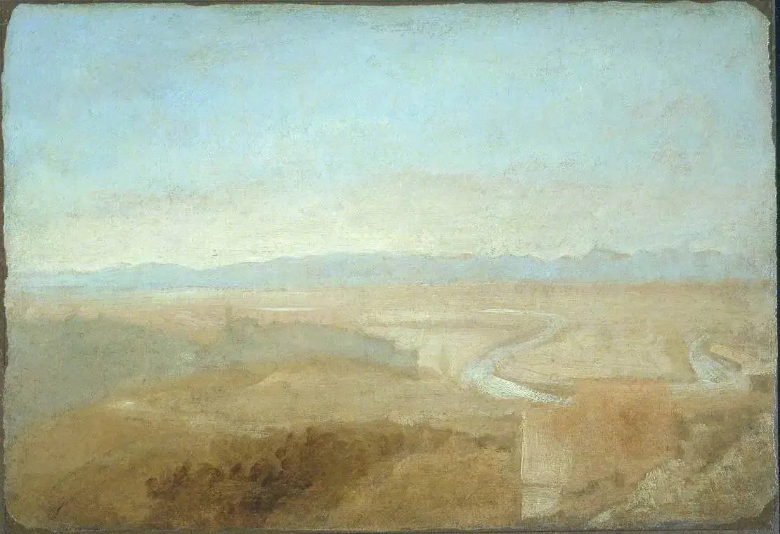 Hill Town on the Edge of the Campagna - J. M. W. Turner image 1 copie peinte à la main à l’huile