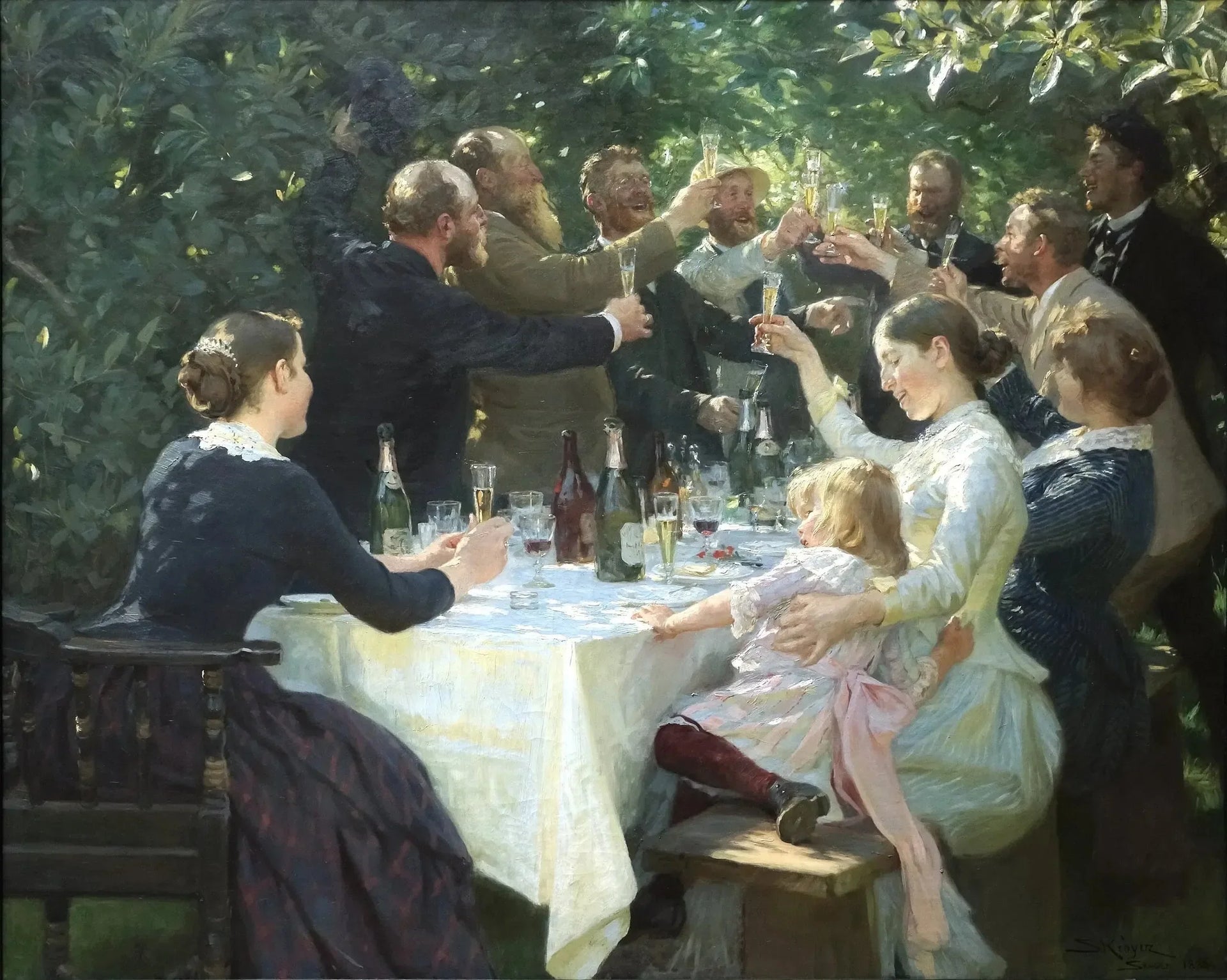 Hip, hip, hourra ! - Peder Severin Krøyer image 1 tableau peint à l’huile sur toile