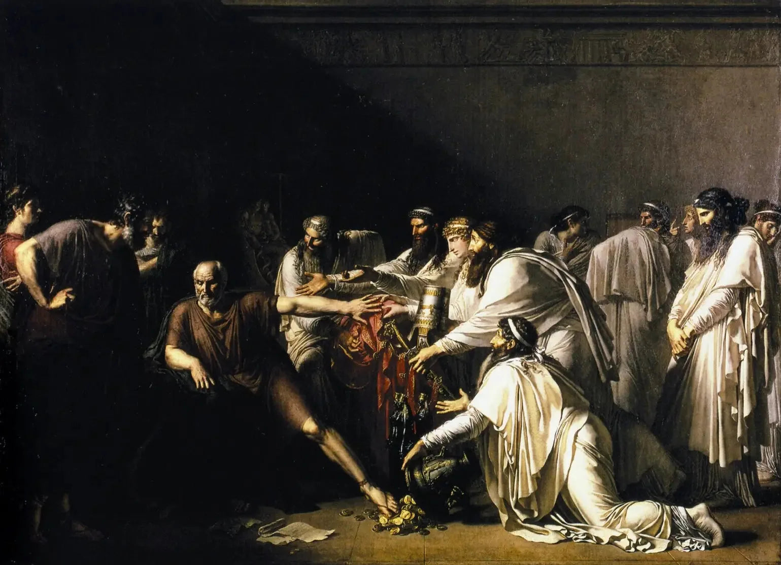 Hippocrate refusant les présents d'Artaxerxès - Anne-Louis Girodet image 1 tableau peint à l’huile sur toile