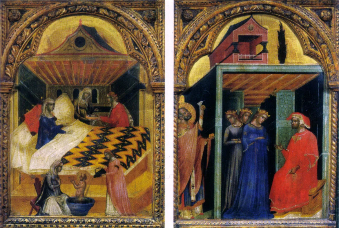 Histoire de Saint Nicolas de Bari - Paolo Veneziano image 1 reproduction de peinture à l’huile