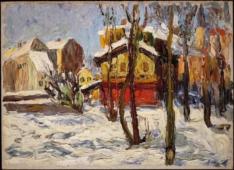 Hiver à Schwabing - Vassily Kandinsky image 1 reproduction d’œuvre d’art à l’huile