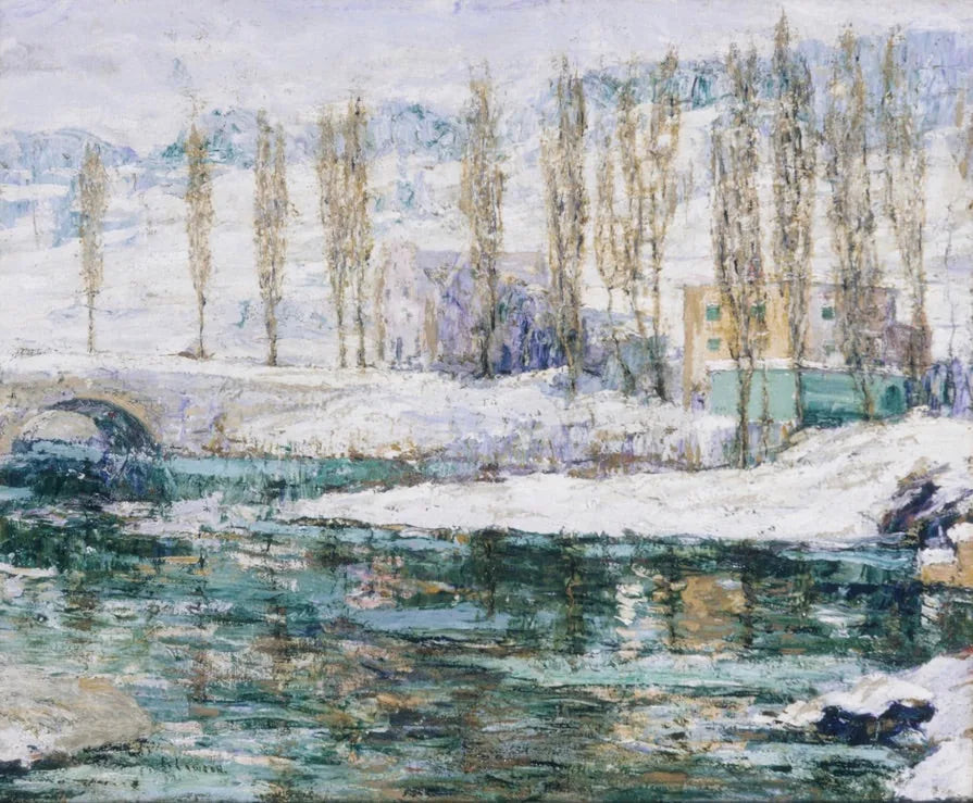 Hiver - Ernest Lawson image 1 reproduction de peinture à l’huile