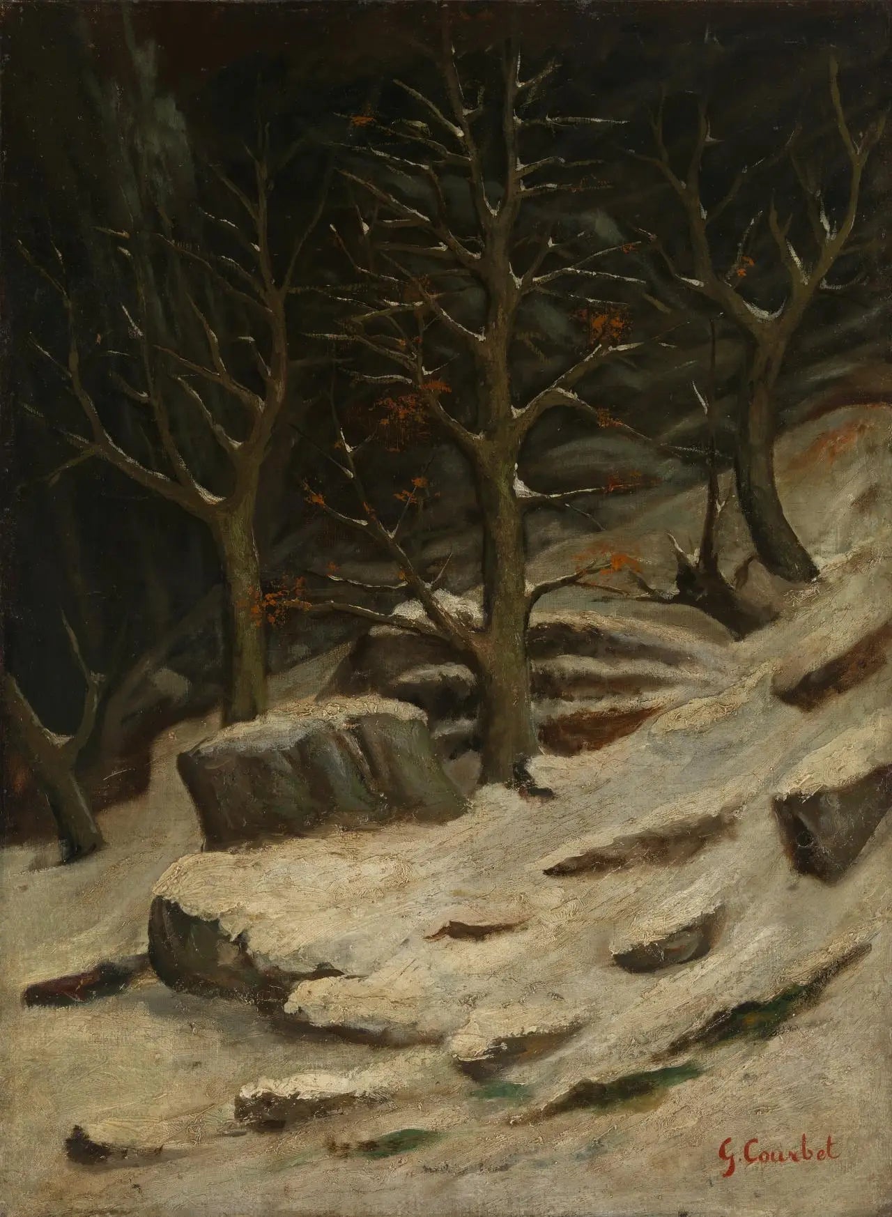 Hiver - Gustave Courbet image 1 tableau peint à l’huile sur toile