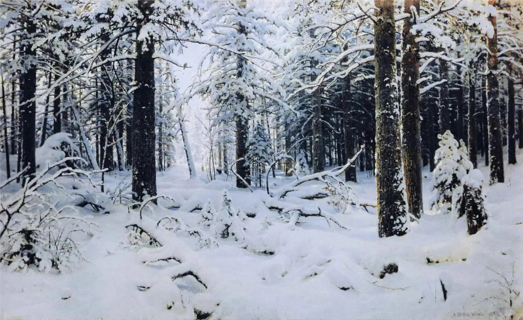 Hiver - Ivan Chichkine image 1 reproduction de peinture à l’huile