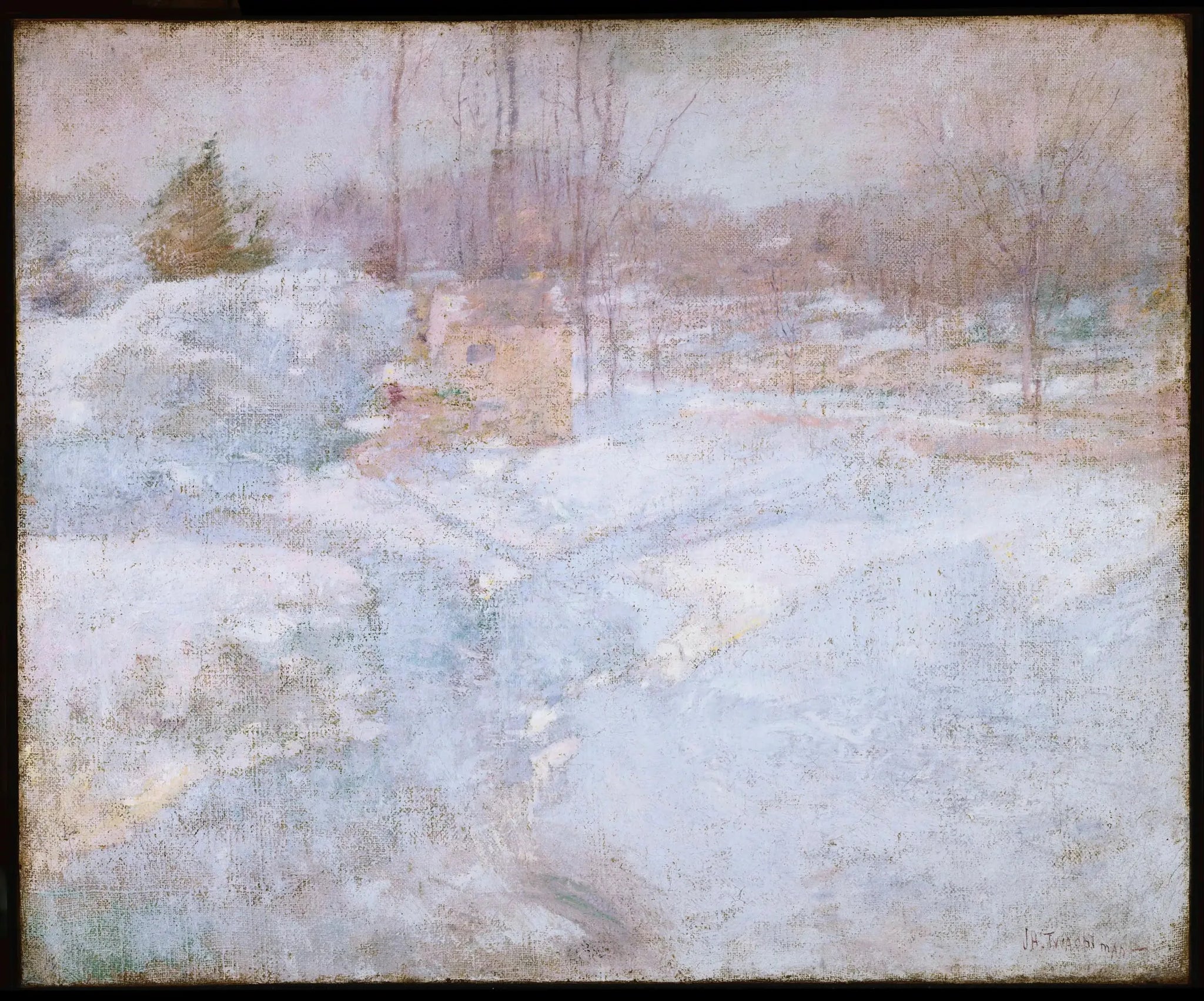 Hiver - John Henry Twachtman image 1 reproduction d’œuvre d’art à l’huile