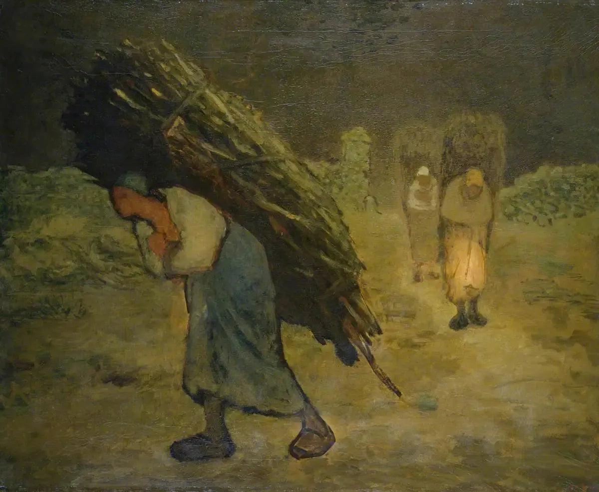 Hiver, les ramasseurs de pédés - Jean-François Millet image 1 reproduction d’œuvre d’art à l’huile